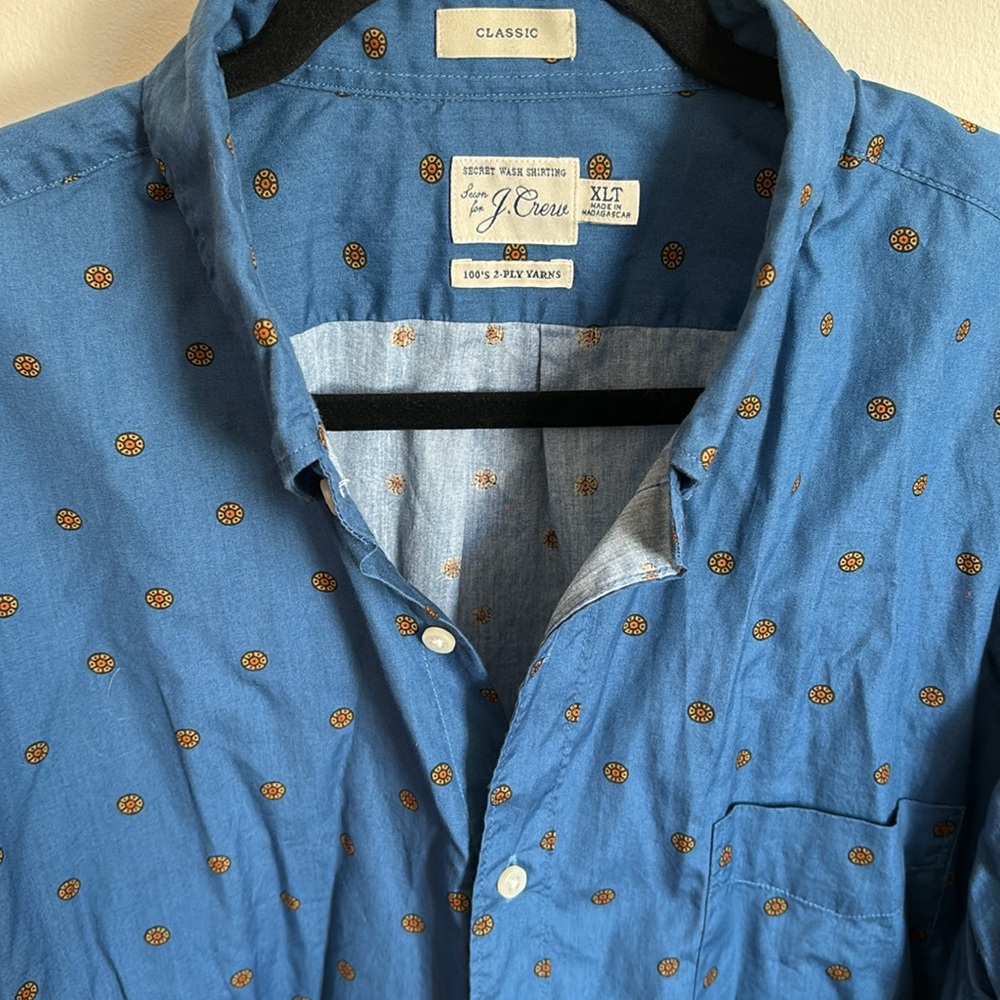 J.Crew Classic Fit Printed Button Down Shirt